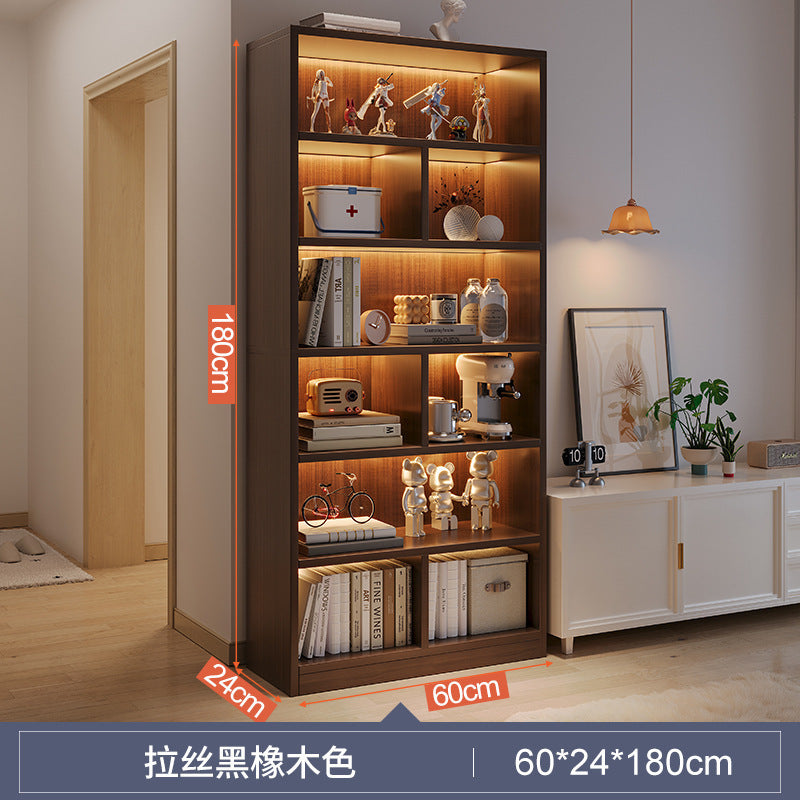 Shelves next to TV cabinets, household bookshelves, simple floor-to-ceiling storage, aisle cabinets, living room, multi-layer corner bookcases