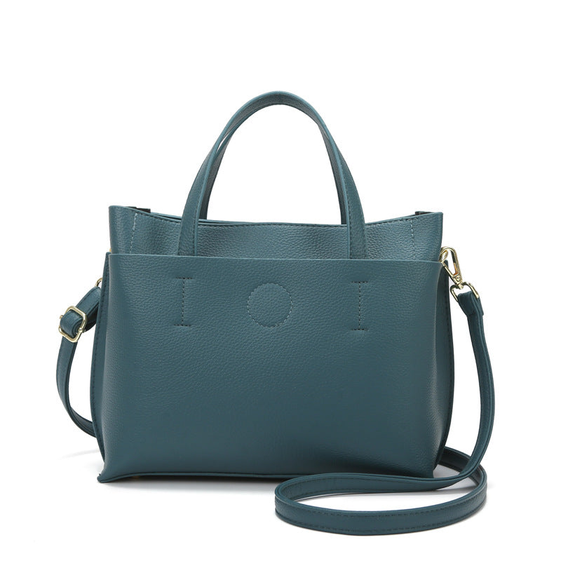 Cross-border women's bag trend 2025 new large-capacity shoulder bag portable messenger bag fashionable and simple commuter bag