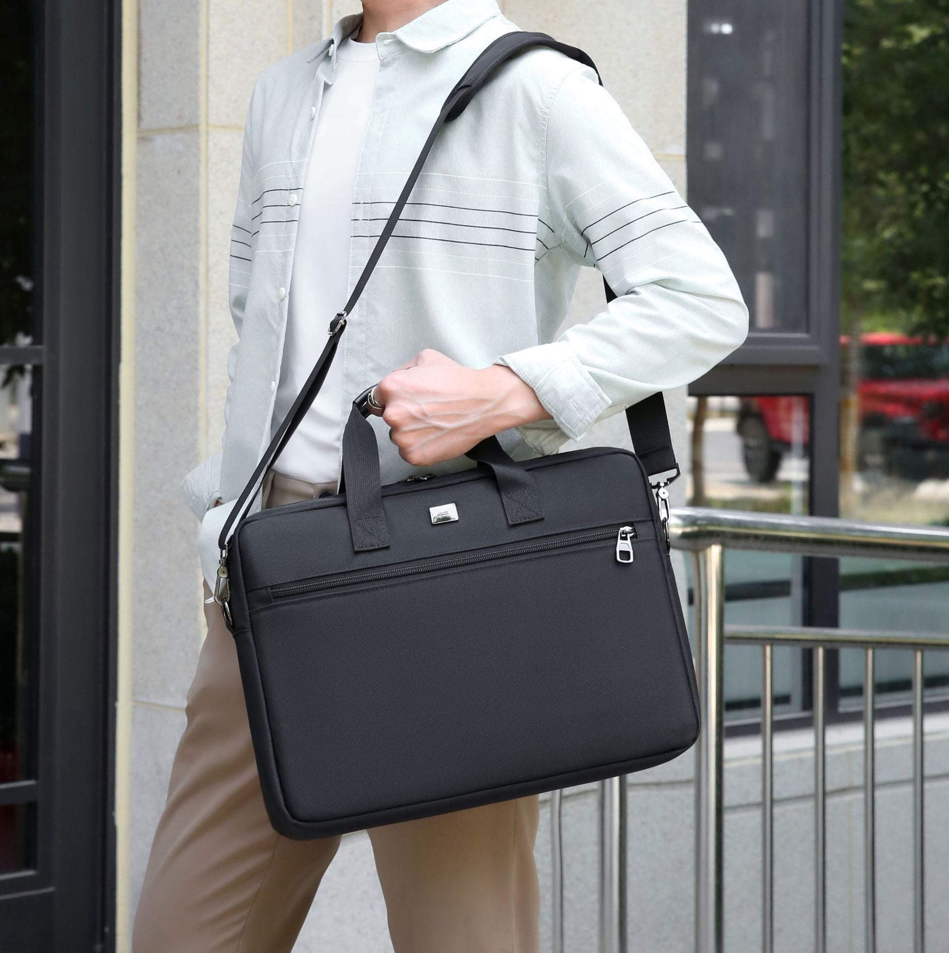 Crossbody bag spring new Oxford cloth waterproof and wear-resistant business portable men's business travel computer bag briefcase