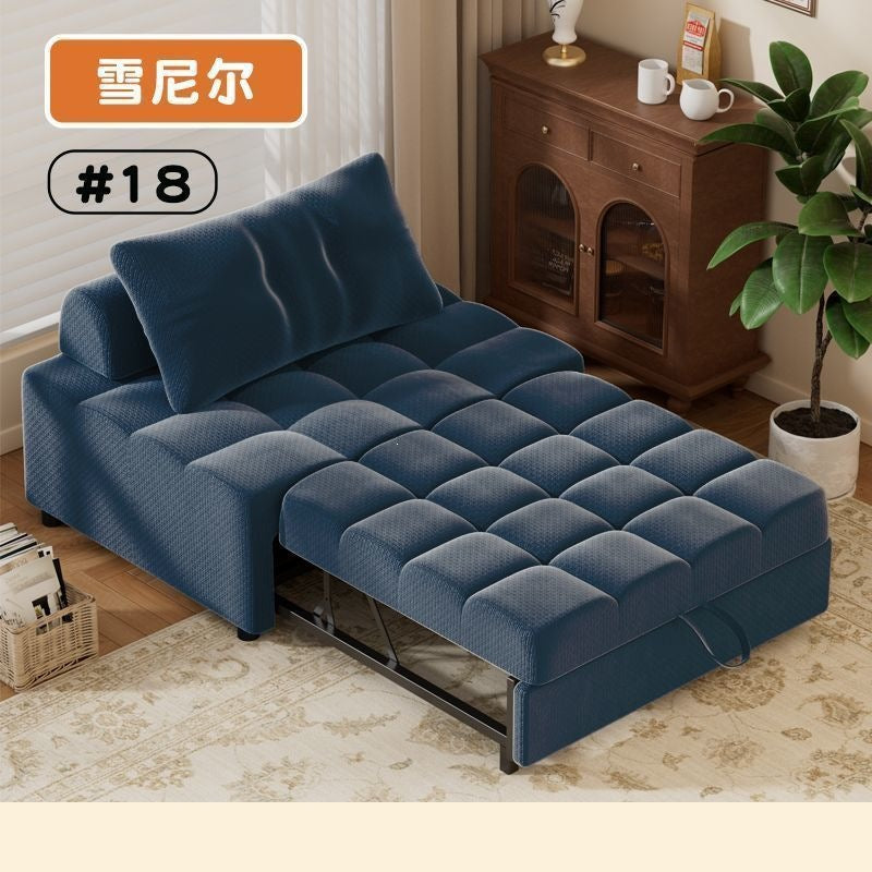 Foldable sofa bed all-in-one dual-purpose small apartment living room balcony multi-functional telescopic bed single double pull-out sofa cotton