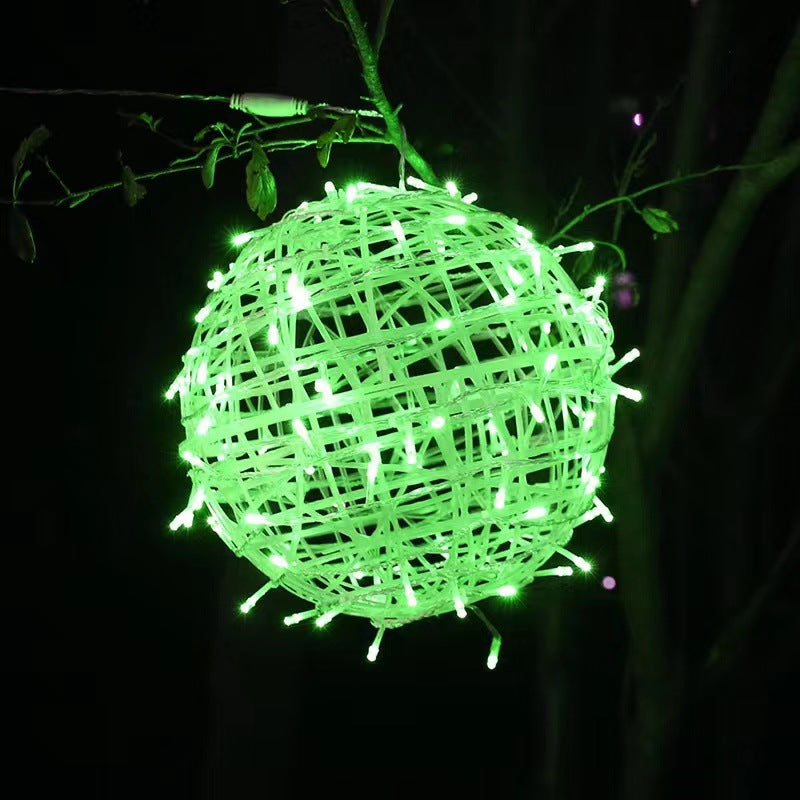 LED vine ball lamp holiday decoration outdoor ball lamp landscape hanging tree ball lamp street outdoor lighting lantern string