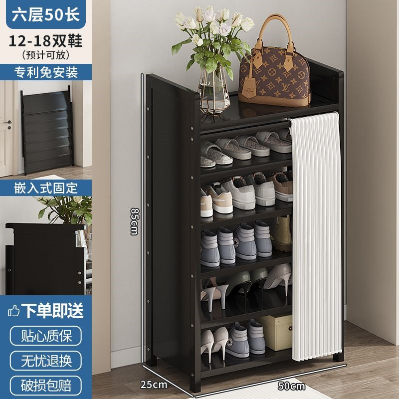 Shoe rack, installation-free, foldable, for home, doorway, entrance, dormitory, rental house, storage, simple and space-saving shoe cabinet