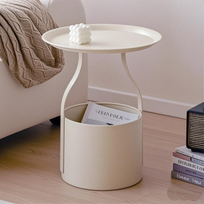 Accessible luxury sofa coffee table movable coffee table small apartment casual bedroom bedside study storage rack balcony round table