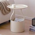 Accessible luxury sofa coffee table movable coffee table small apartment casual bedroom bedside study storage rack balcony round table