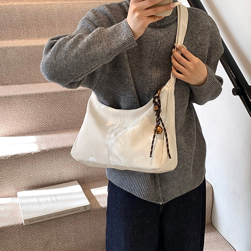 Foreign style high-end texture handbag women's 2025 autumn and winter new simple and fashionable large-capacity commuting shoulder messenger bag