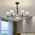 Living room lamp chandelier modern casualaccessible luxury aluminum chandelier bedroom dining room lamp arm luminous elegant dustproof