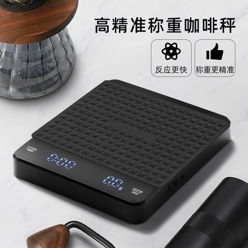 Digital coffee scale with timer - type-c charging, led display, perfect for pour-over and espresso, kitchen home use