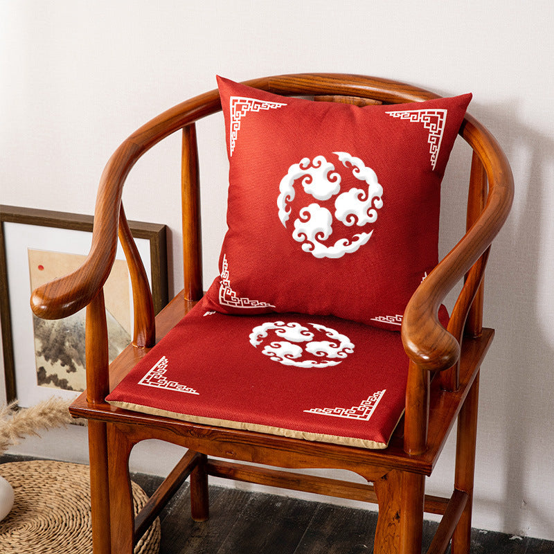 New chinoiserie guochao cushion pillow tea table cushion living room sofa taishi chair armchair backrest for home cushion cushion