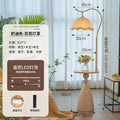 Cream style floor lamp scandinavian eye protection floor lamp bedroom bedside storage rack bedroom lamp storage cabinet high appearance accessible luxury