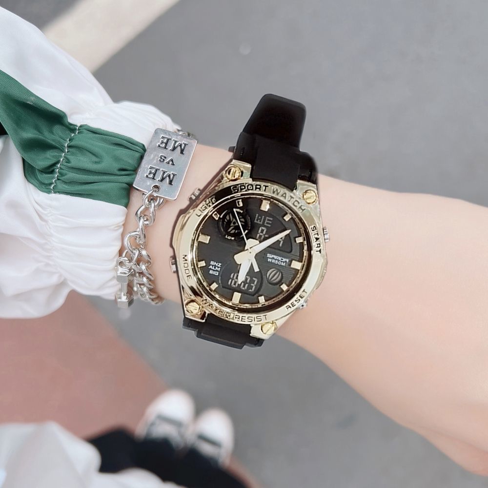 Teen girls' watch - trendy student style, middle & high school, kids' sports watch, luminous, waterproof, multifunctional electronic watch for girls