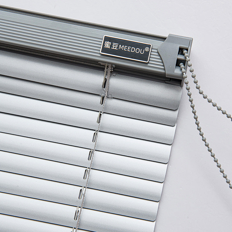 Pleated blinds without punching, simple bathroom, bedroom, office, aluminum alloy shading and lifting [honey bean]
