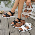 summer new arrival: plus size women's casual comfortable peep-toe soft sole roman style sandals wholesale