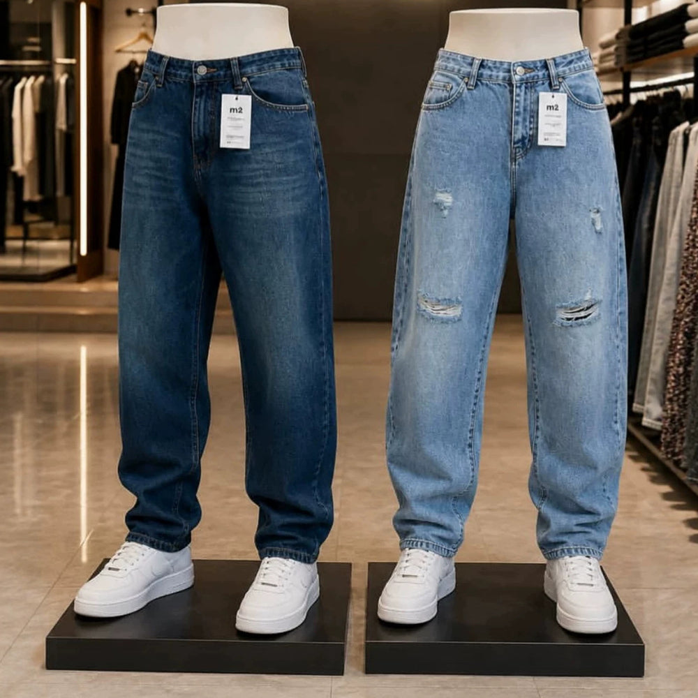 Casual simple men's jeansin stockwholesale men's jeansnew denim pants wholesale
