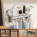 Suction cup kitchen hook punch-free hanging rod kitchen storage rack hanging spatula spoon storage row hook wall-mounted shelf