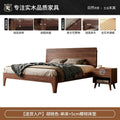 Oak solid wood bed 1.8m casualfor home bedroom 1.2m rental double bed master bedroom king bed
