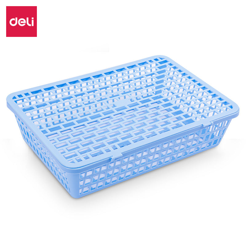 Deli 924 Document Basket A4 Plastic Document Basket Document Basket Documents Storage Box Bill Data Basket Storage Basket