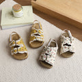 Baby cork beach sandals - new summer korean style girls' shoes - fashionable and chic princess sandals - open toe kids' shoes