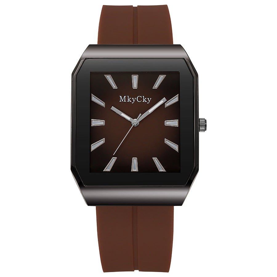 New arrival cross-border hot-selling silicone strap men's watch, foreign trade bestseller, quartz fashion wristwatch, wholesale
