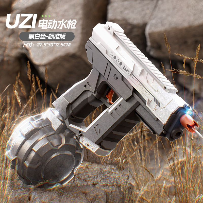 new arrival space manual and automatic three-function scorpion uzi light electric water gun summer men's water toy