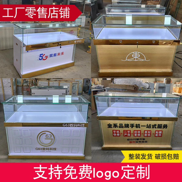 New mobile phone counter display cabinet jewelry jade commercial display cabinet mobile business hall mobile phone accessories cabinet glass cabinet