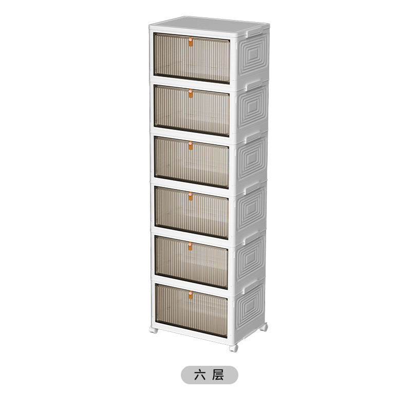 Installation-free shoe box, dustproof, foldable simple shoe cabinet, multi-layer household solid color shoe rack, preferred PP plastic storage box