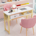 Accessible luxury high-power vacuum cleaner manicure table and chair imitation marble suit double popular table economical manicure table