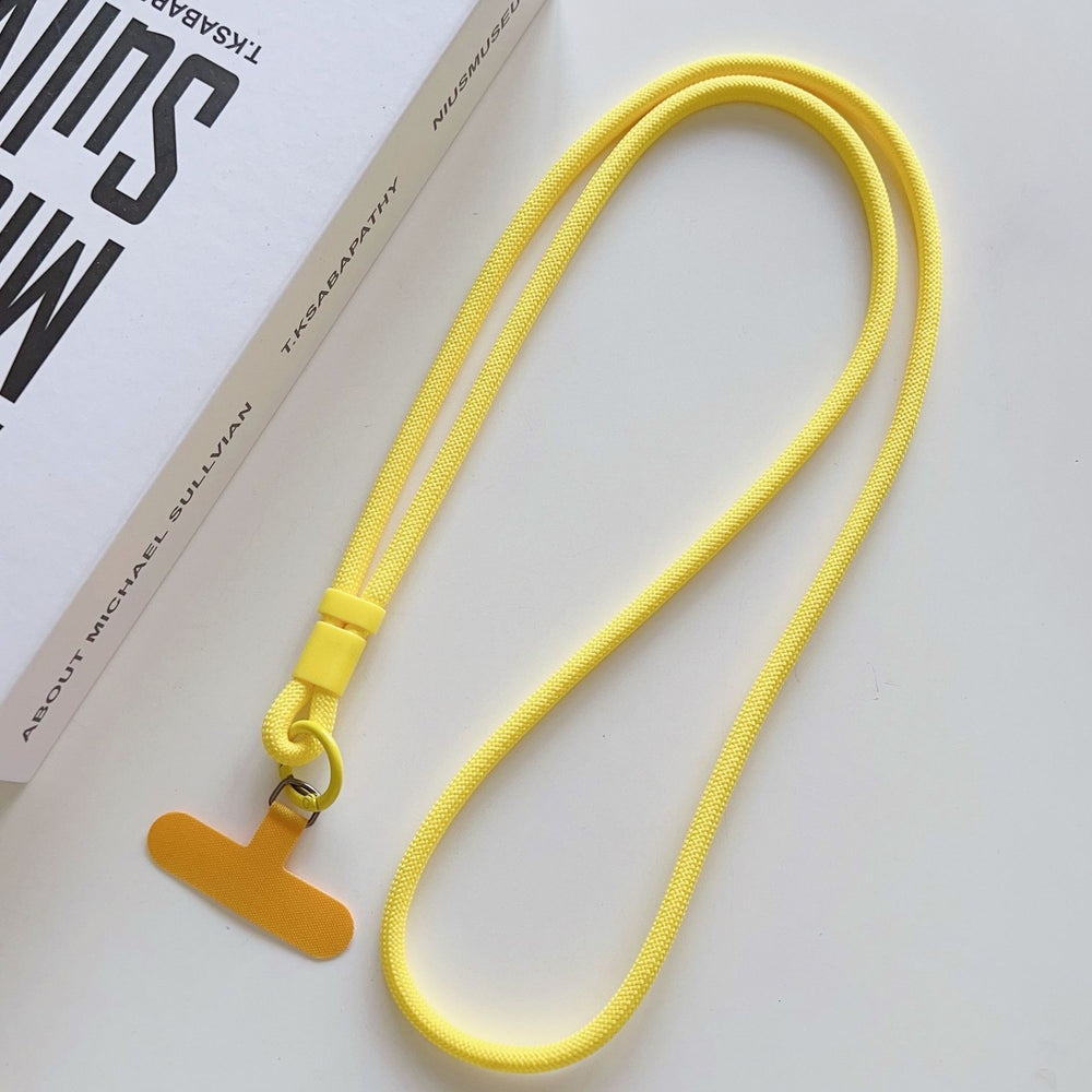 Adjustable buckle pure color mobile phone lanyard cross-body halter dual-purpose nylon rope woven strong and durable anti-lost anti-fall
