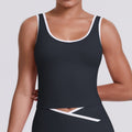 new arrival color matching double-sided brushed tight breathable long sports vest running fitness yoga wear tops for women