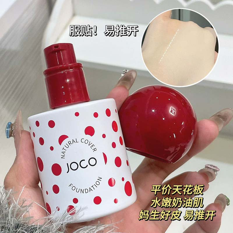 JOCO fleece makeup new face soft yarn foundation, clear concealer, waterproof and sweat-proof, not easy to take off makeup, student party affordable foundation