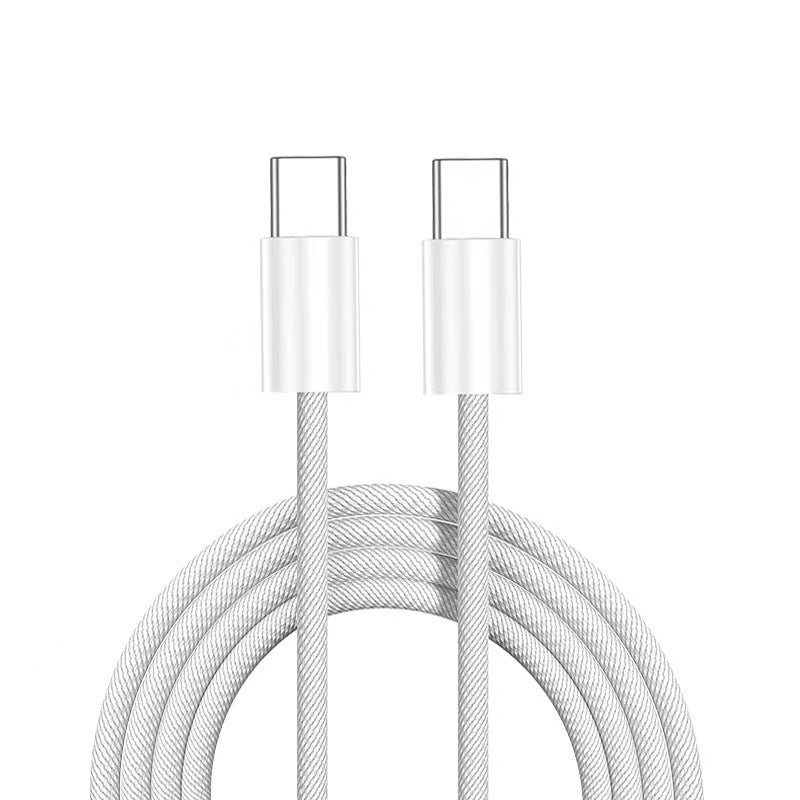 Apple 17 compatible data cable, c-to-c double-ended type-c charging cable, 15-weave fast charging data cable, c-to-c