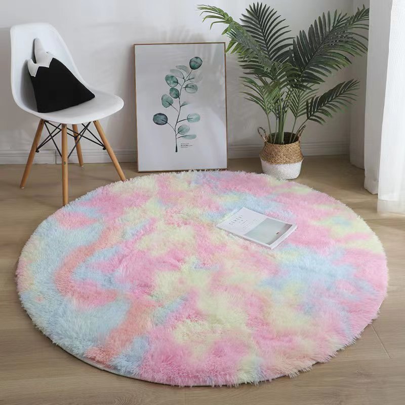 Round silk wool carpet study living room coffee table mat bedroom bedside blanket stuffed hanging basket rocking chair computer chair floor mat