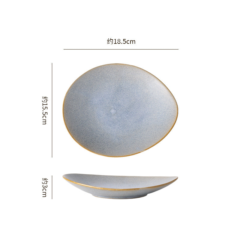 Vintage irregular high-end bowls, plates, and dishes - restaurant, hotel, and home tableware - unique dinnerware for serving dishes, desserts, rice bowls, and plating