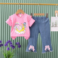 Boys' summer outfit  new style baby summer clothes wholesale moon doll trendy two-piece set for mid-to-large children