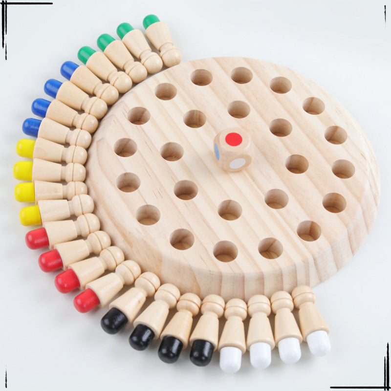 New Radish Memory Flip Chess Full Set of Double Play Leisure Logic Children's Toys Advanced Wooden Puzzle