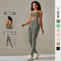 fashion seamless knittingpure color back belly tightening butt lifting intimates yoga suit running fitness nine-point pants