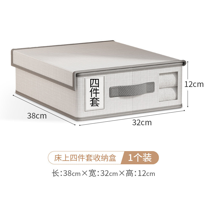 Hot-selling Oxford cloth, bed sheet storage box, fabric clothing four-piece storage box, wardrobe quilt cover, blanket storage and finishing