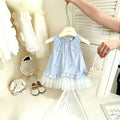 Girls' summer dress  new arrival: cute korean style preppy mesh princess dress - super adorable kids' clothing