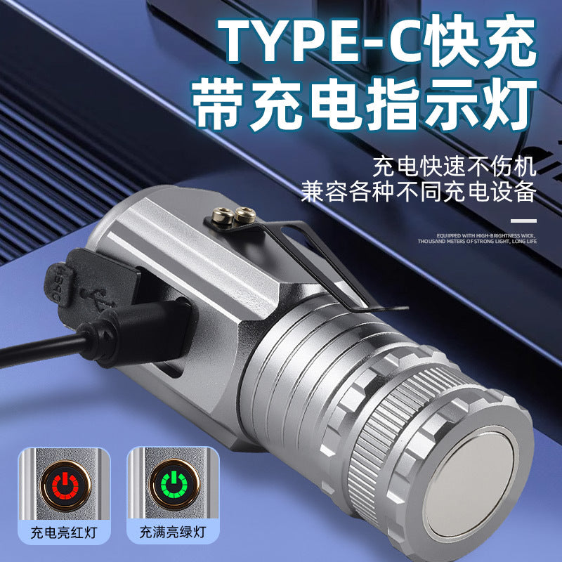 Cross-border new LED strong light long-distance flashlight super bright mini portable small flashlight, outdoor multi-function clip hat light