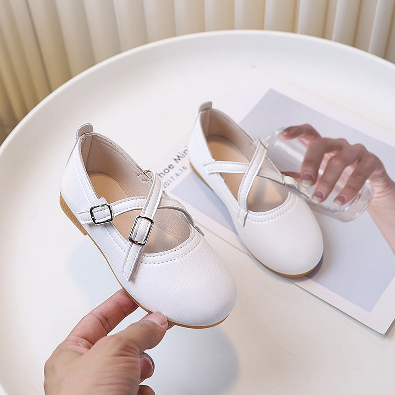 Girls' leather shoes summer : new summer princess shoes for girls, korean style single shoes for students, casual shoes, export children's shoes
