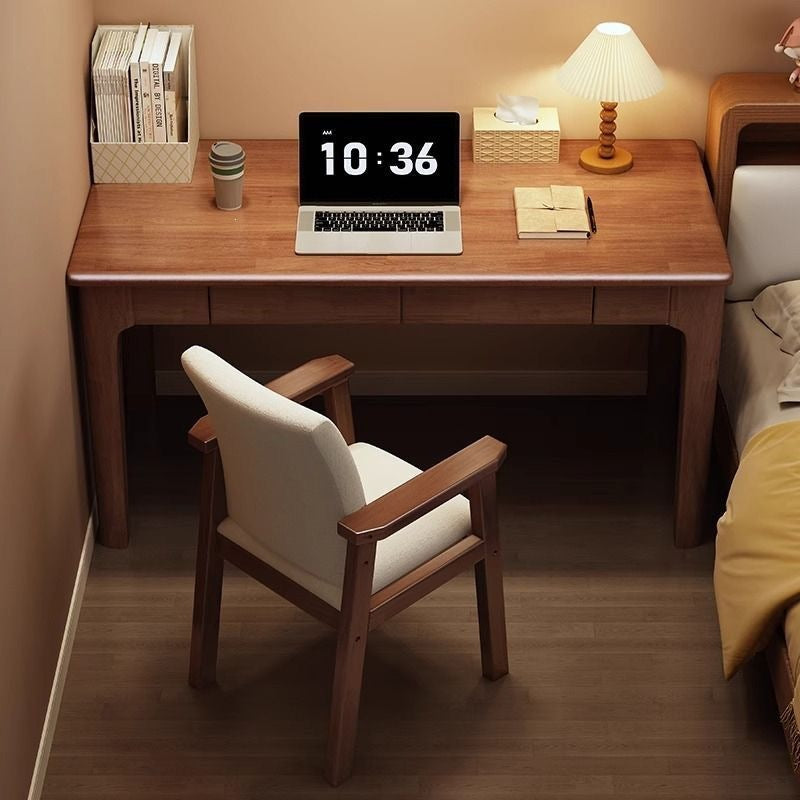 Solid wood desk - perfect for small spaces: bedside writing desk, bedroom study table, student desk, and adult computer desk