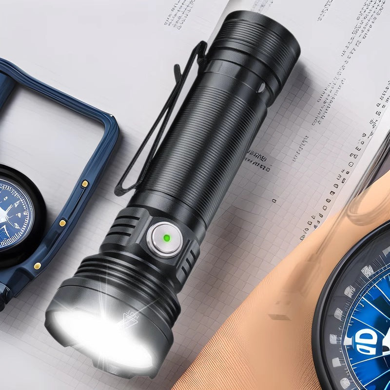 21700 flashlight strong light 2500 lumens Type-C charging super bright outdoor portable camping patrol emergency light