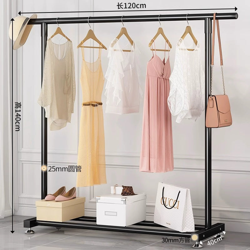 Simple coat rack, movable clothes drying rack, floor-standing indoor room, multi-functional clothes rack, accessible luxuryfor home bedroom