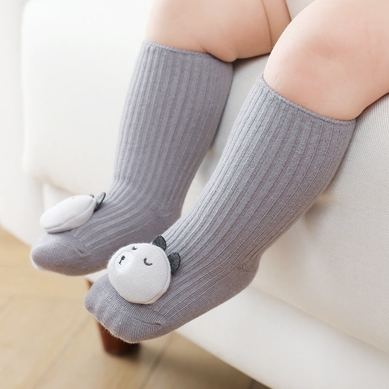 Babylon children's socks class a loose mouth baby knee socks korean style cartoon accessories baby non-slip floor socks