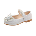 spring new arrival: cross-border bowknot pearl leather shoes - stylish princess shoes for girls