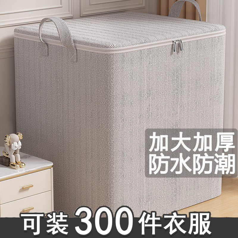 Non-woven household bedroom wardrobe clothing sorting bag large-capacity moving packing bag quilt storage duffel bag
