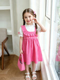 summer cross-border e-commerce textured knit patchwork a-line princess dress