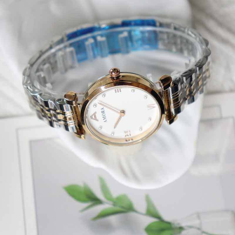 Anima minimalist chic exquisite elegant light luxury stainless steel quartz pearl watch - women's waterproof wristwatch