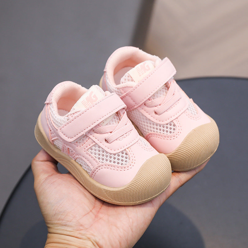 New spring, summer, and autumn soft-soled athletic shoes for babies: mesh sneakers for boys and girls, toddler shoes for ages 1-3, casual sneakers for young children