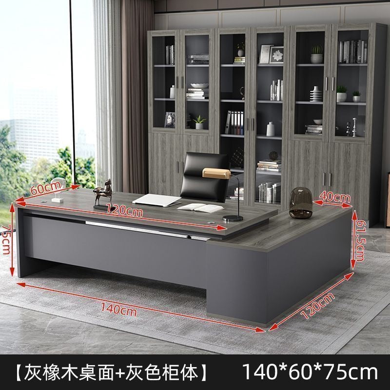 Modern minimalist executive desk office furniture - manager's desk, ceo desk, supervisor desk and chair set, boss desk