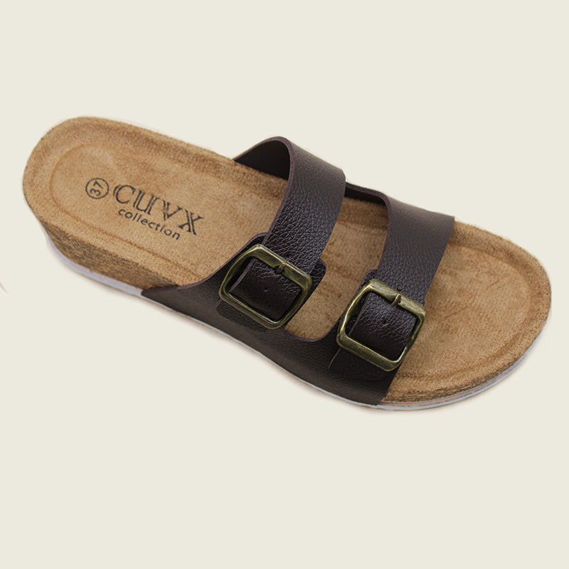 Cross-border direct sales spot women's retro soft-soled slippers summer Birkenstocks versatile thick-soled one-word cool slippers